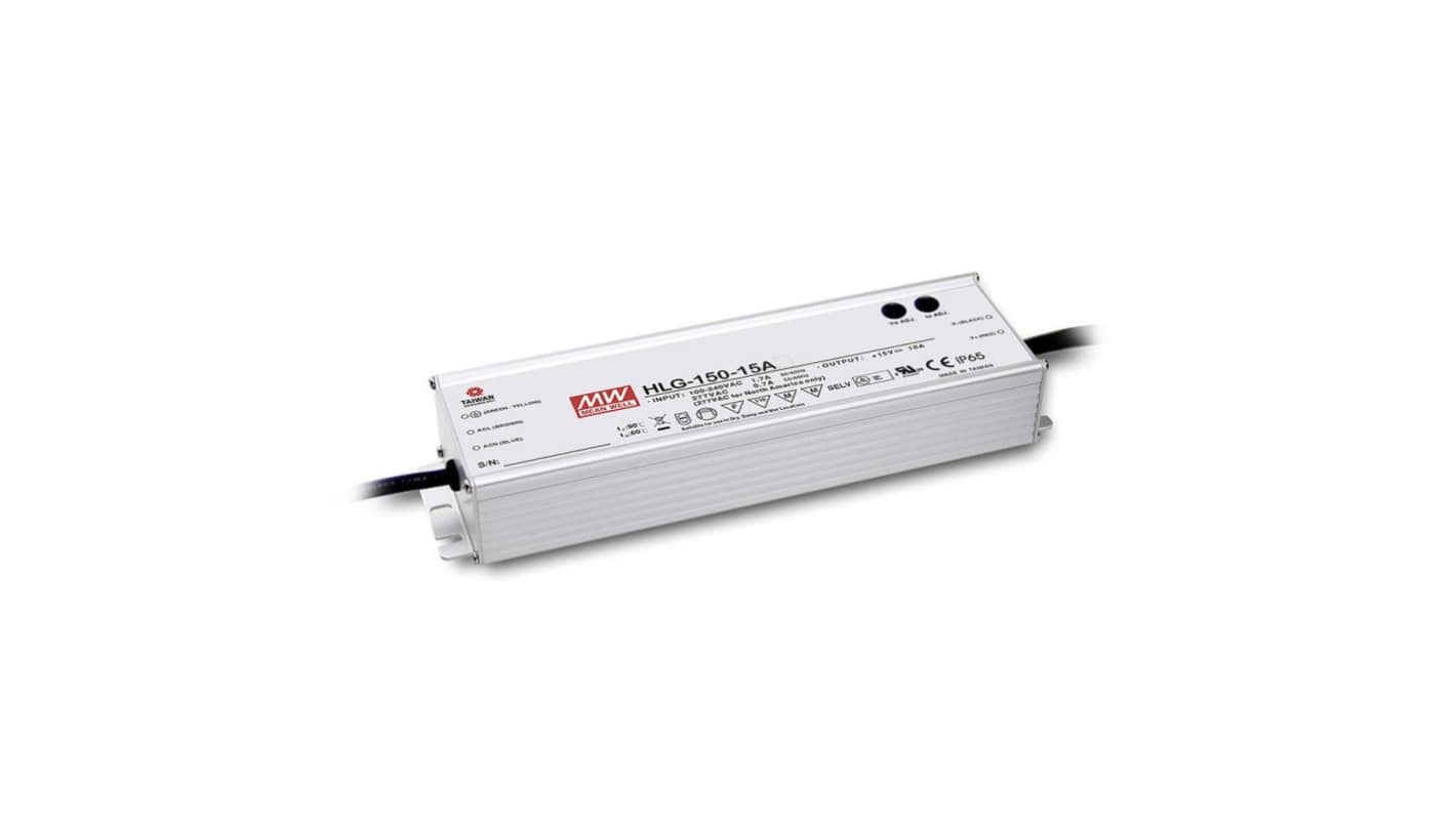 MEAN WELL LED Driver, 48V Output, 150W Output, 3.2A Output, Constant Current / Constant Voltage