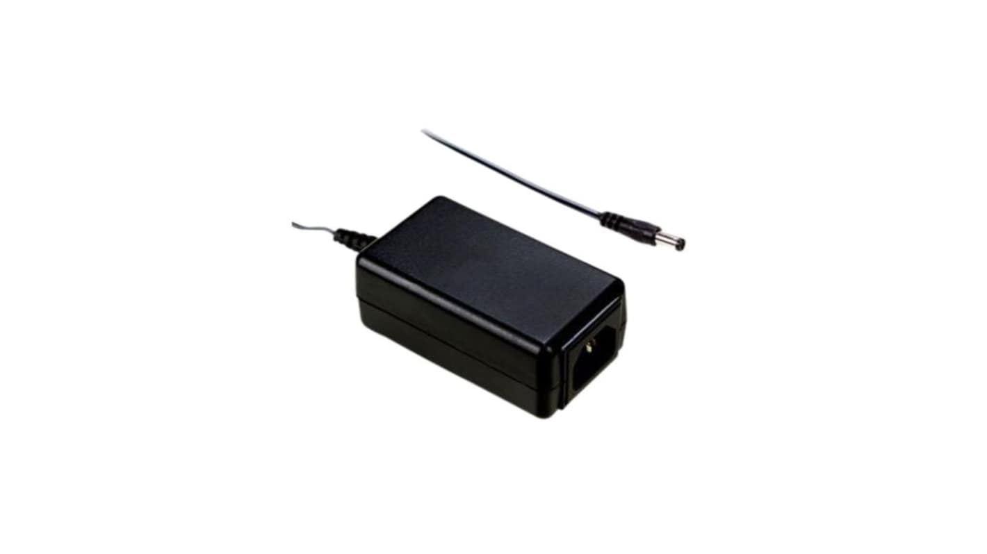 MEAN WELL 15W Portable AC/DC Adapter 12V Output, 1A Output