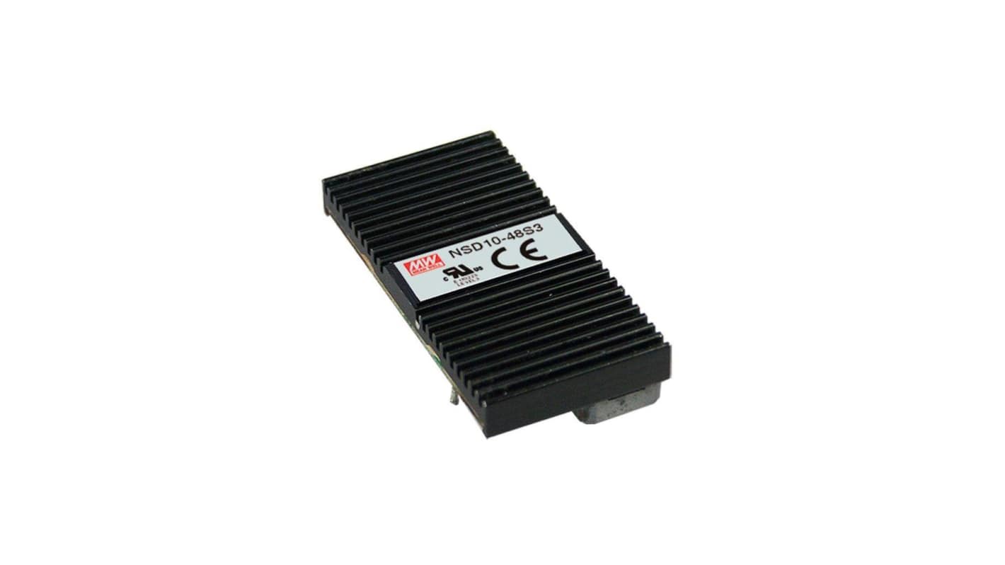 MEAN WELL NSD10-S DC-DC Converter, 5V dc/ 2A Output, 9.8 → 36 V dc Input, 10W, Surface Mount, +70°C Max Temp