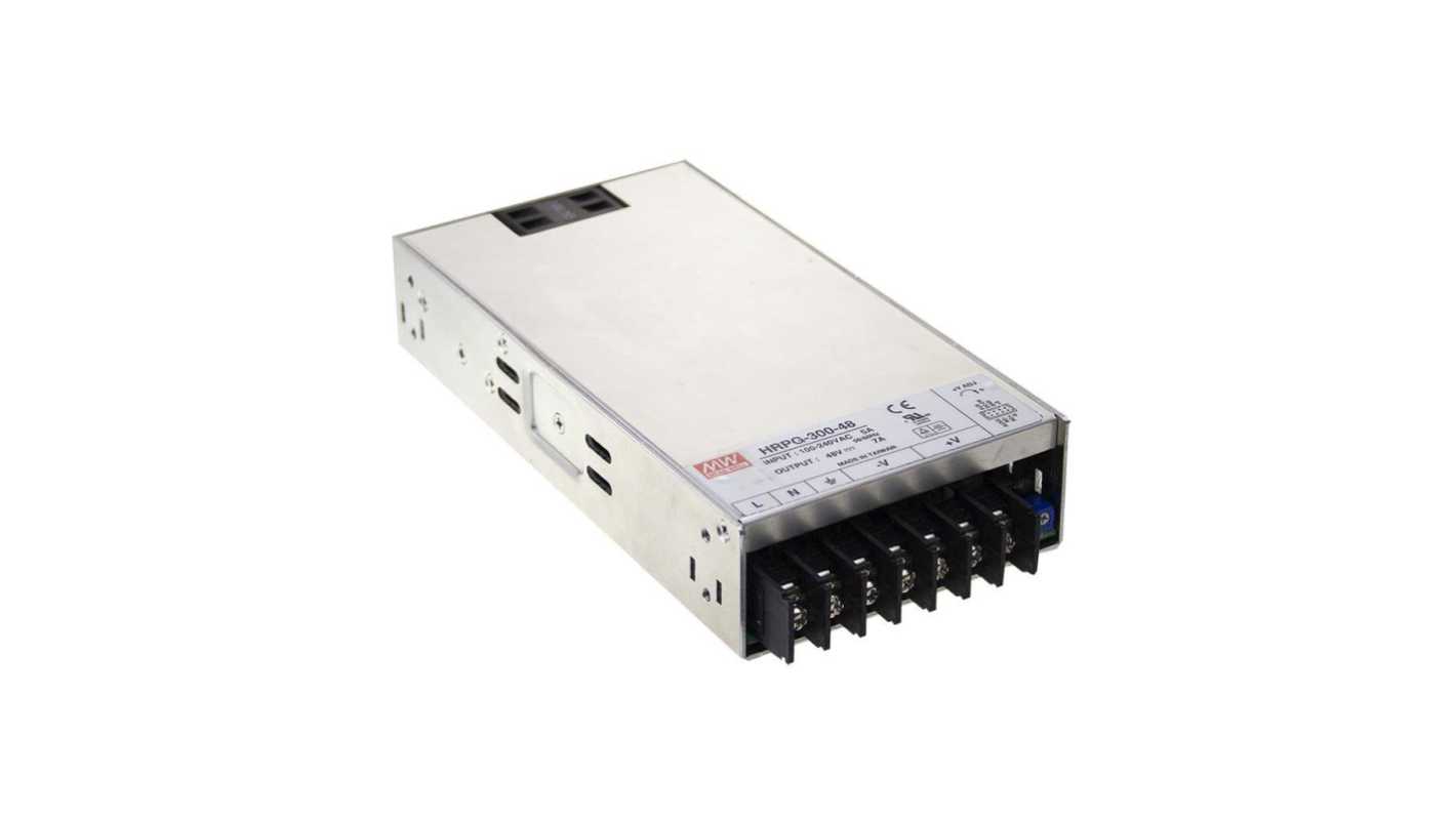 MEAN WELL Switching Power Supply, HRP-300-48, 48V, 7A, 336W, 120 → 370V dc Input Voltage