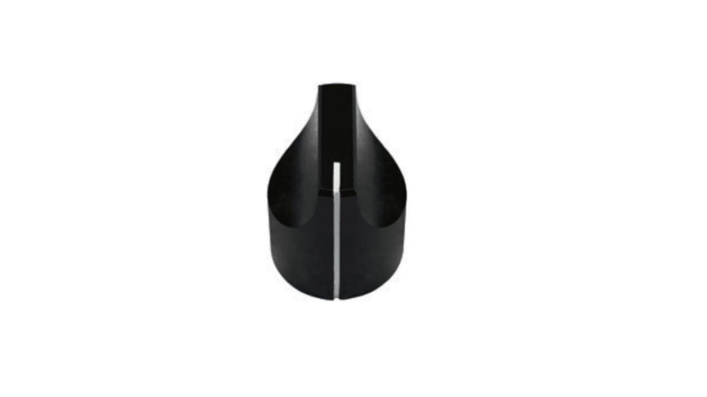 Vishay 19mm Black Potentiometer Knob for 6mm Shaft Round Shaft, ACCKMP1925NLP6