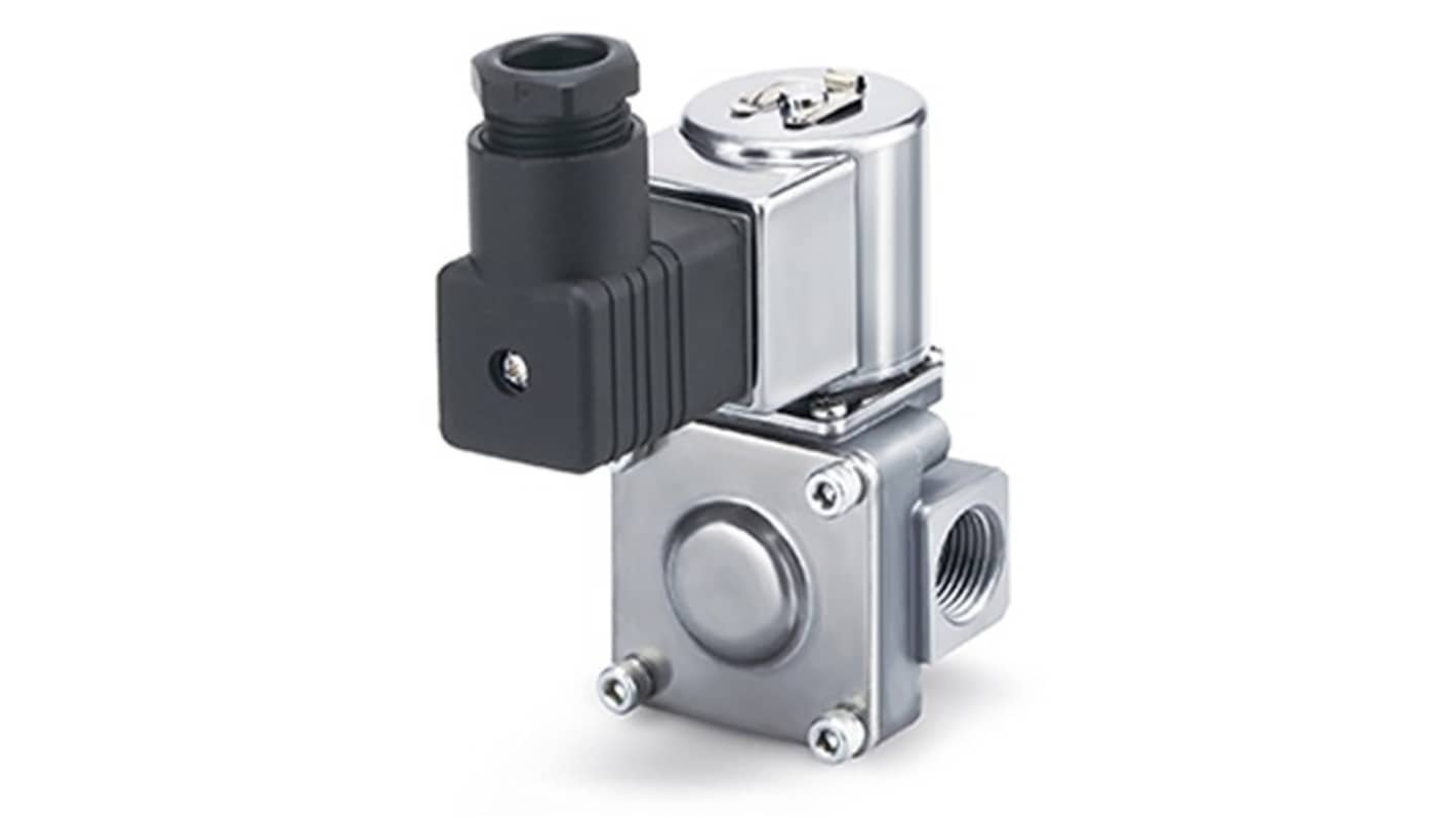 SMC Solenoid Valve JSXD31-CN04F-5DS, 2 port(s) , NC, 24 V dc, 1/2in