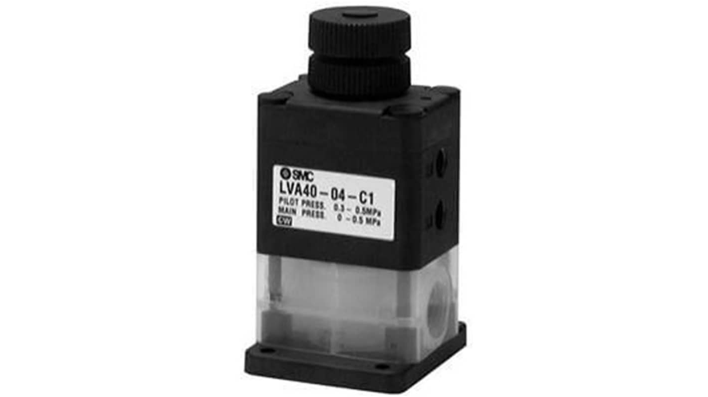 SMC Pneumatic Control Valve LVA30-03F-C, NC, 3/8in