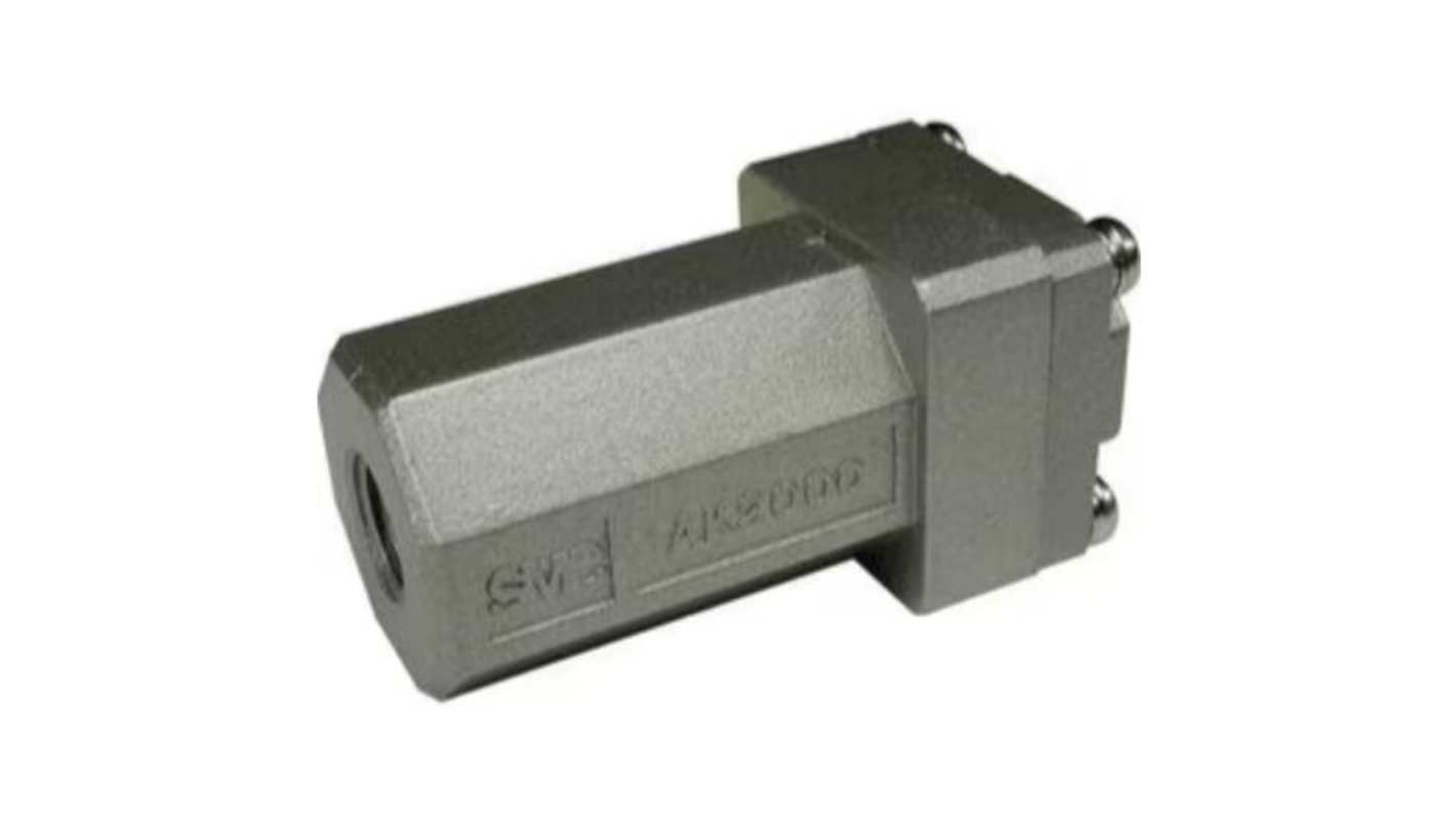 SMC AKP Check Valve G 1/4 Inlet, 8mm Tube Outlet, 0.1 → 0.7MPa