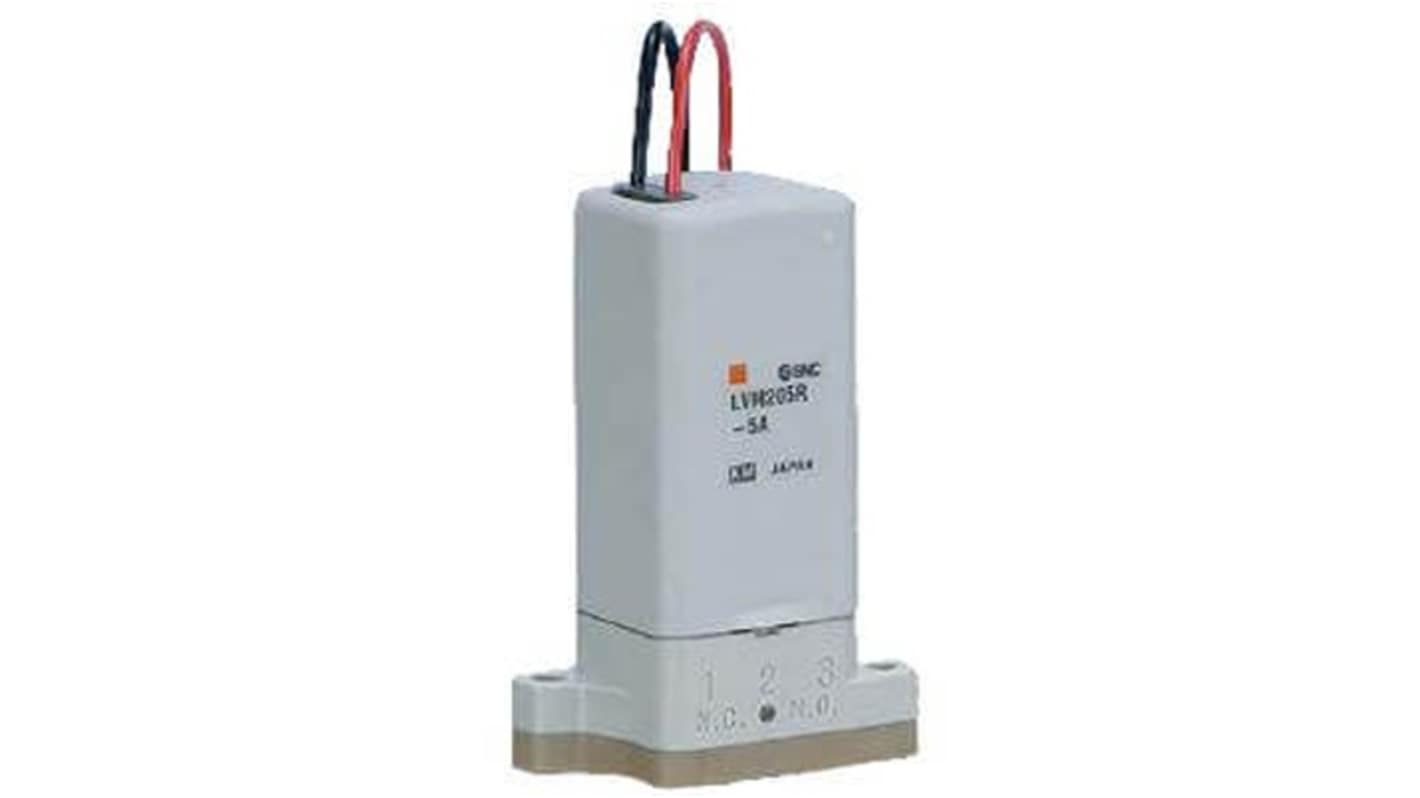 SMC Solenoid Valve LVM205R-5C-10-Q, 3 port(s) , Universal, 24 V dc