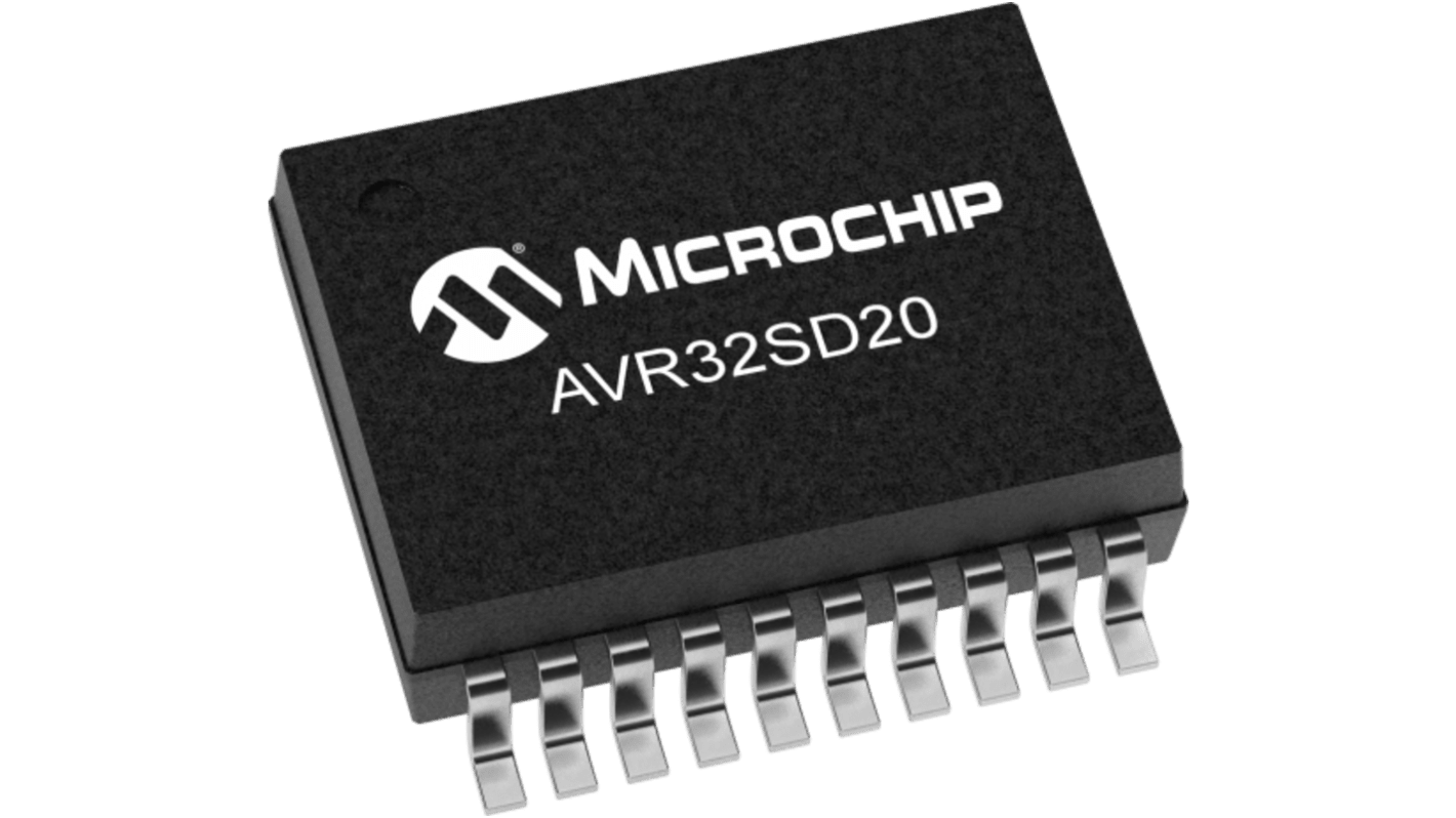 Microchip, 8bit CPU, AVR Microcontroller, 20MHz, 32 KB SRAM, 20-Pin SSOP