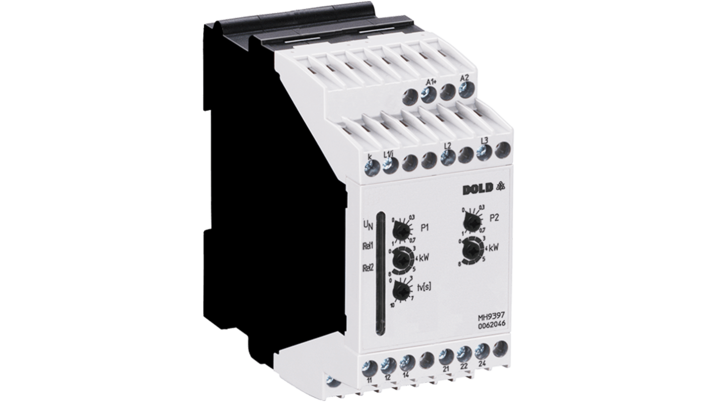 Dold モニタリングリレー, SPDT, DINレール, 24 → 240V ac/dc, MH9397.12/010 3AC24-400V AC12A UH=AC230V tv=0-10s