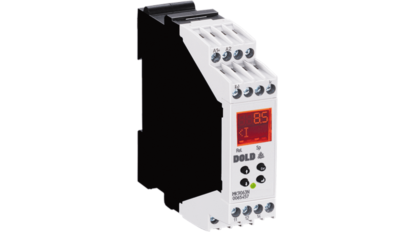 Dold モニタリングリレー, SPDT, DINレール, 24 → 400V ac/dc, MK9063N.11 AC/DC0,4-10A UH=DC24V