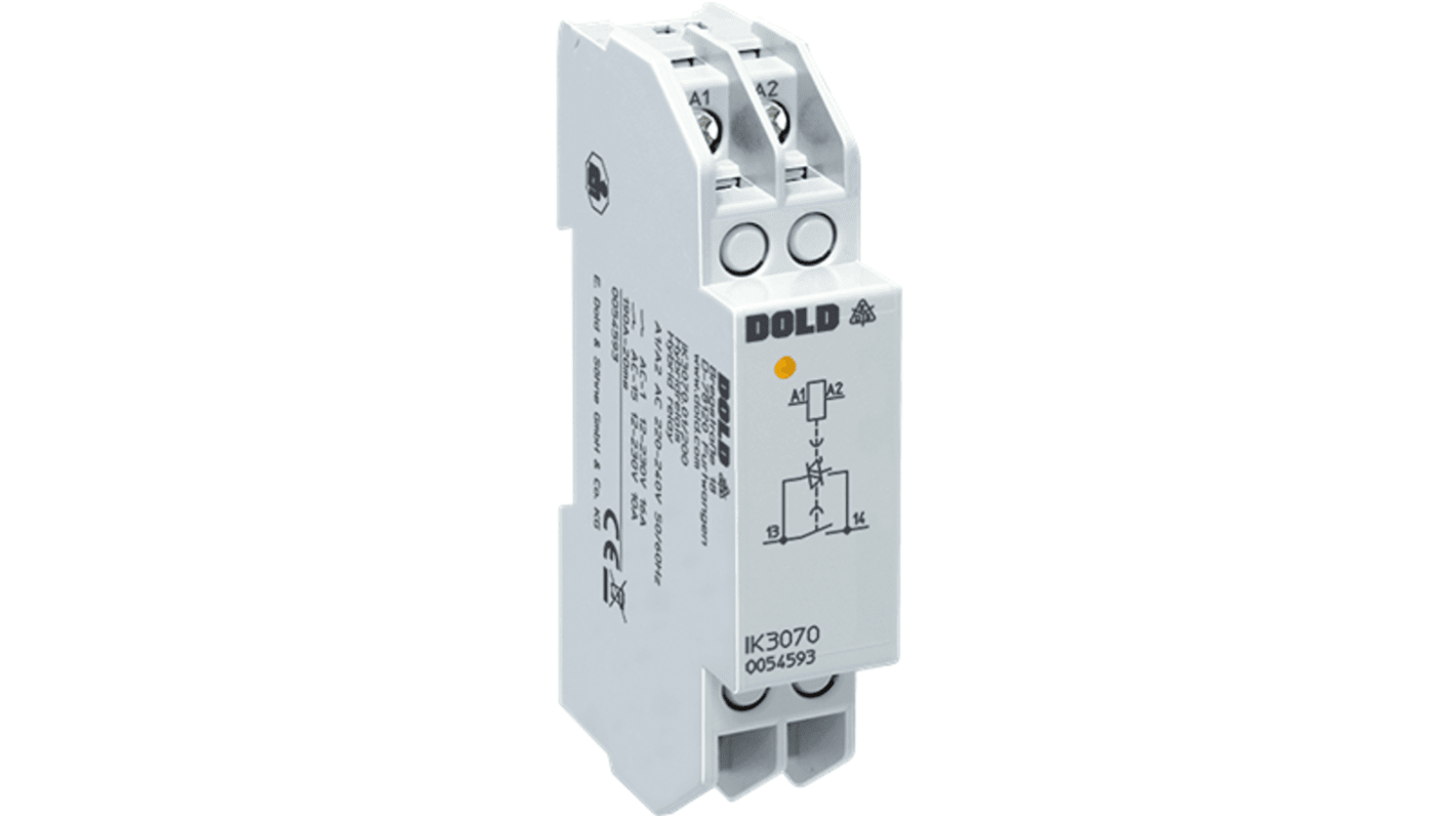 Dold モニタリングリレー, SPST, DINレール, 220 → 240V ac/dc, IK3070.01/200 AC50/60Hz 220-240V
