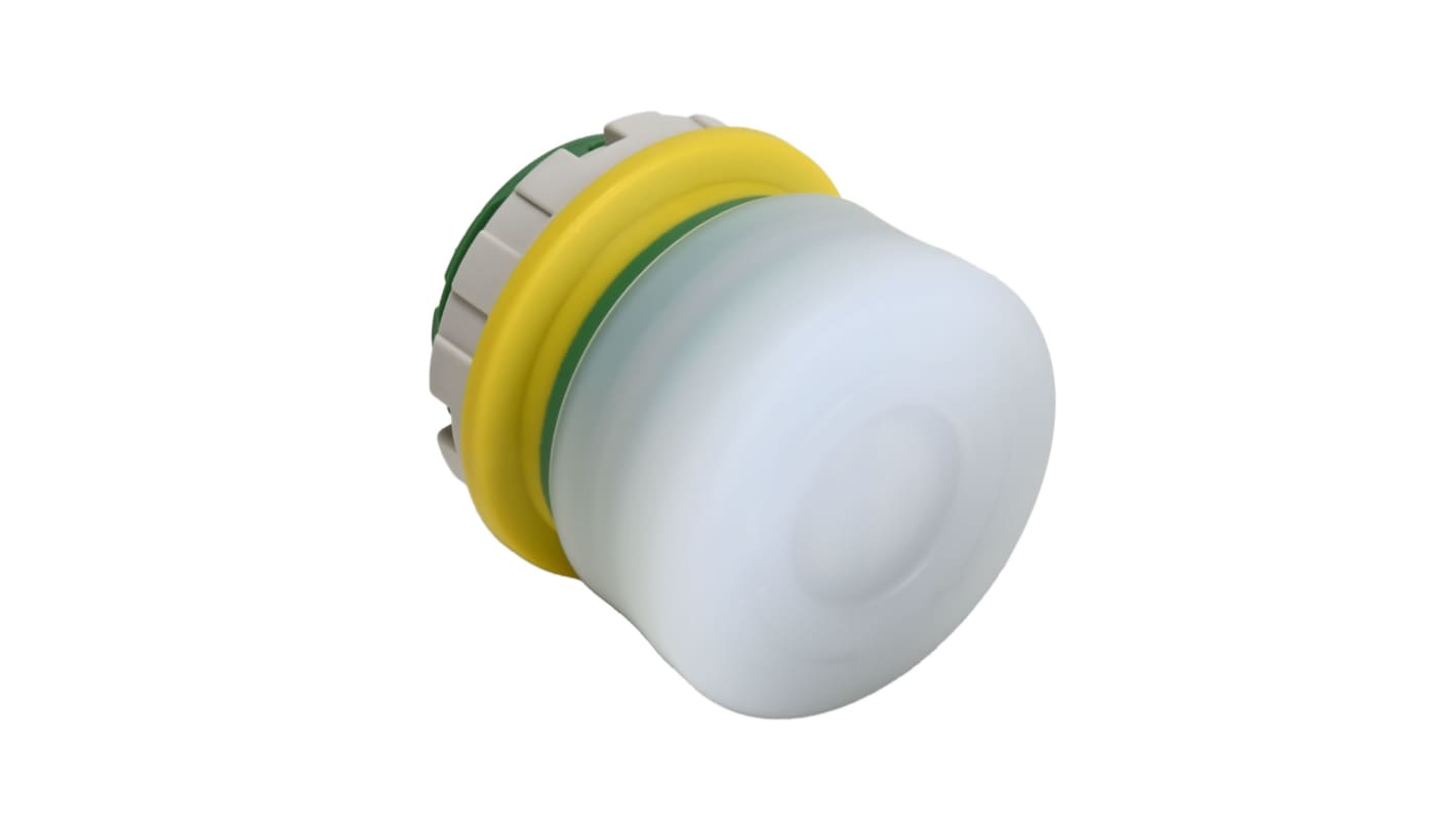 Idec XW1E Series Push Lock Turn Reset Emergency Stop Push Button, Panel Mount, 22mm Cutout, DPST, IP65, IP67, IP69K