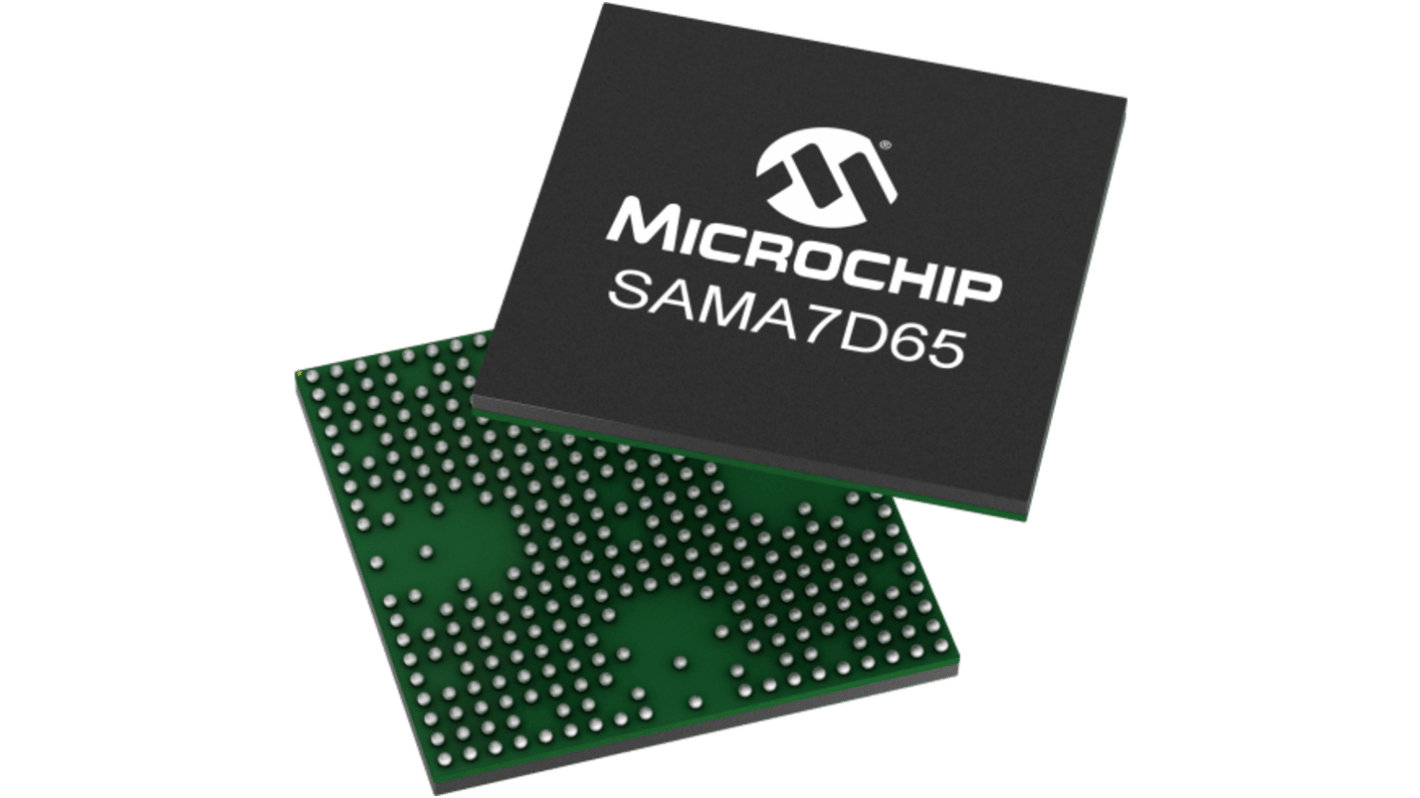 Microchip, 16bit ARM Cortex A7 Microcontroller, 1GHz, 80 kB SRAM, 343-Pin TFBGA