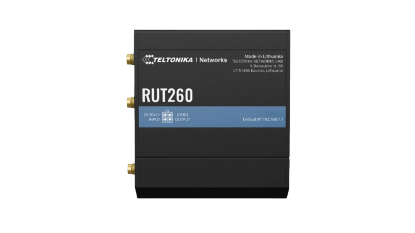 Teltonika Wi-Fi 4蜂窝WiFi路由器, 150Mbit/s, 150Mbit/s, 2.4GHz频段, RUT
