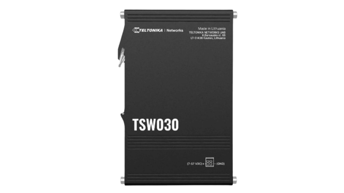 Teltonika 8口非管理型工业以太网交换机, TSW