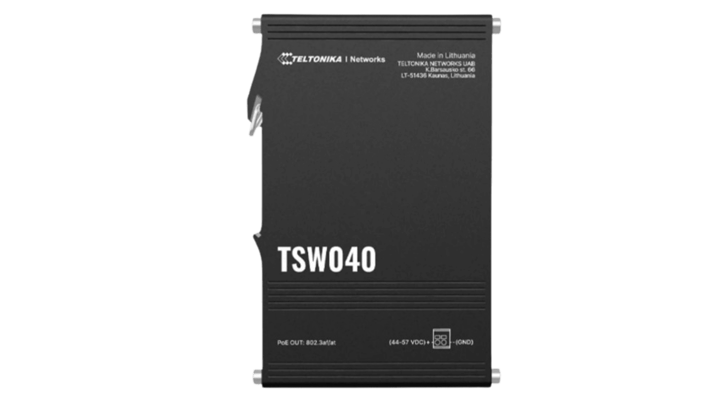 Teltonika 8口非管理型工业以太网交换机, PoE, TSW