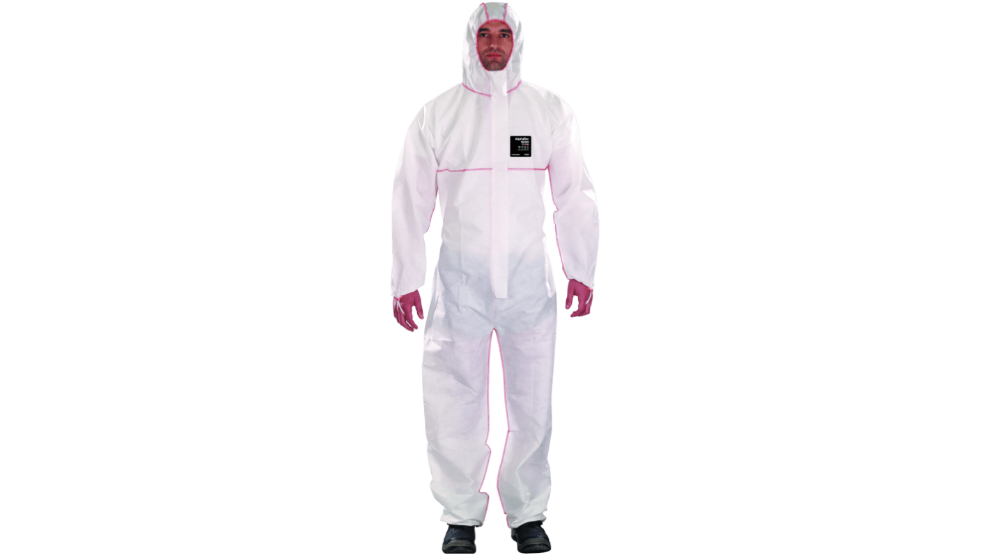 Ansell White/Red Coverall, EN 1073-2, EN 1149-5, EN 14126, XXXL