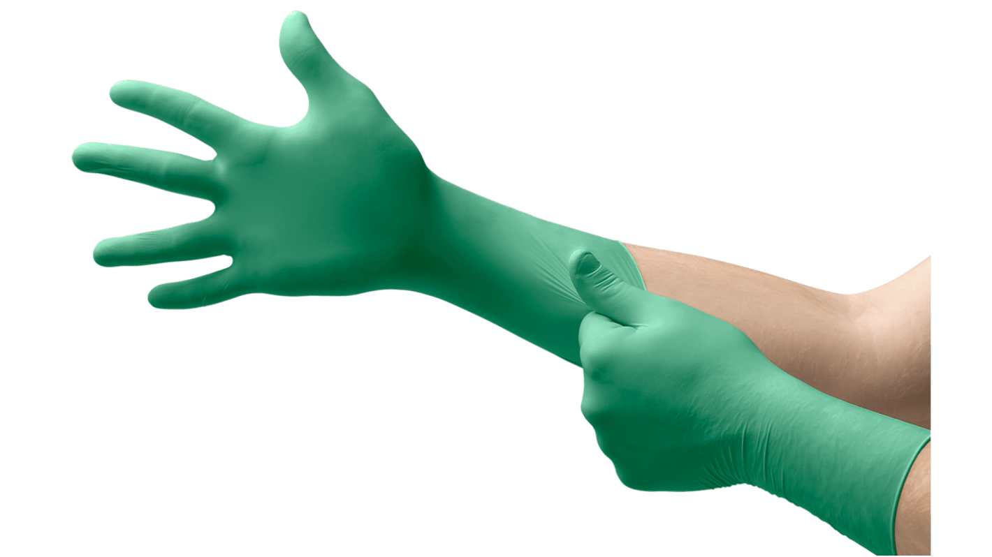 Ansell TouchNTuff 73-701 Green Neoprene Puncture Resistant Work Gloves, Size 9