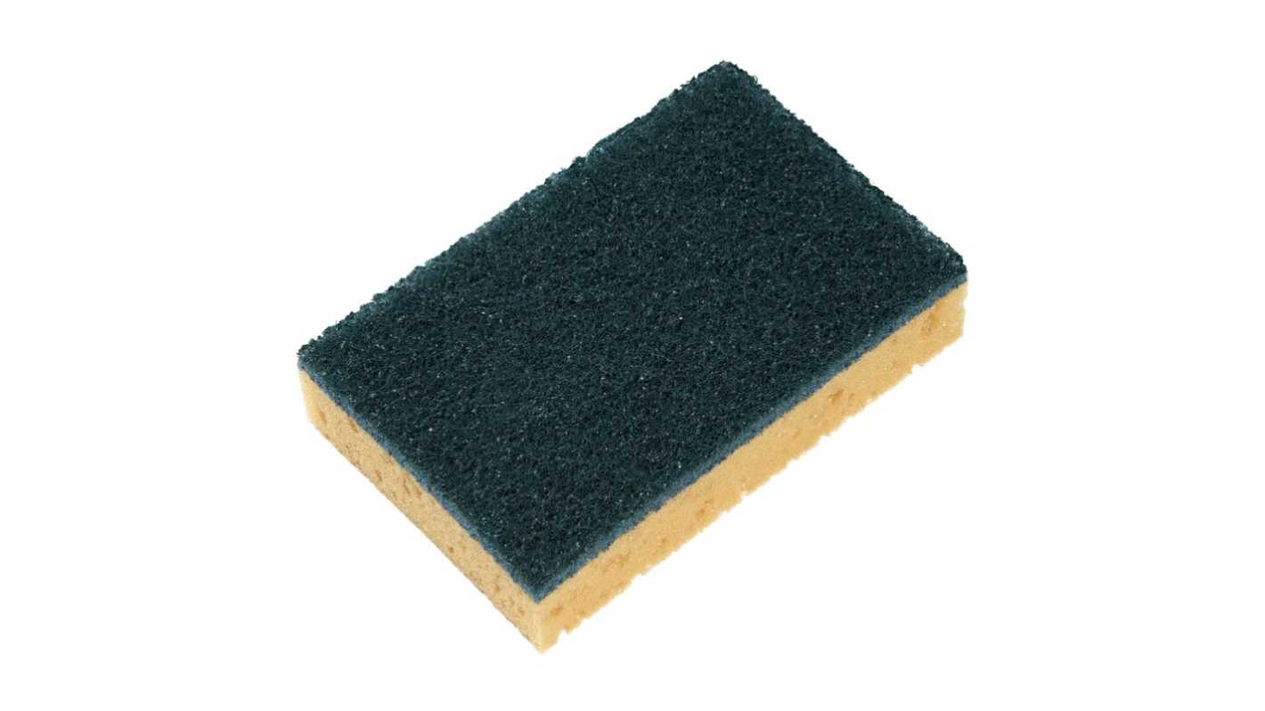 Spontex Blonde, Green Scourer 140mm x 90mm x 34mm, for Cleaning Use