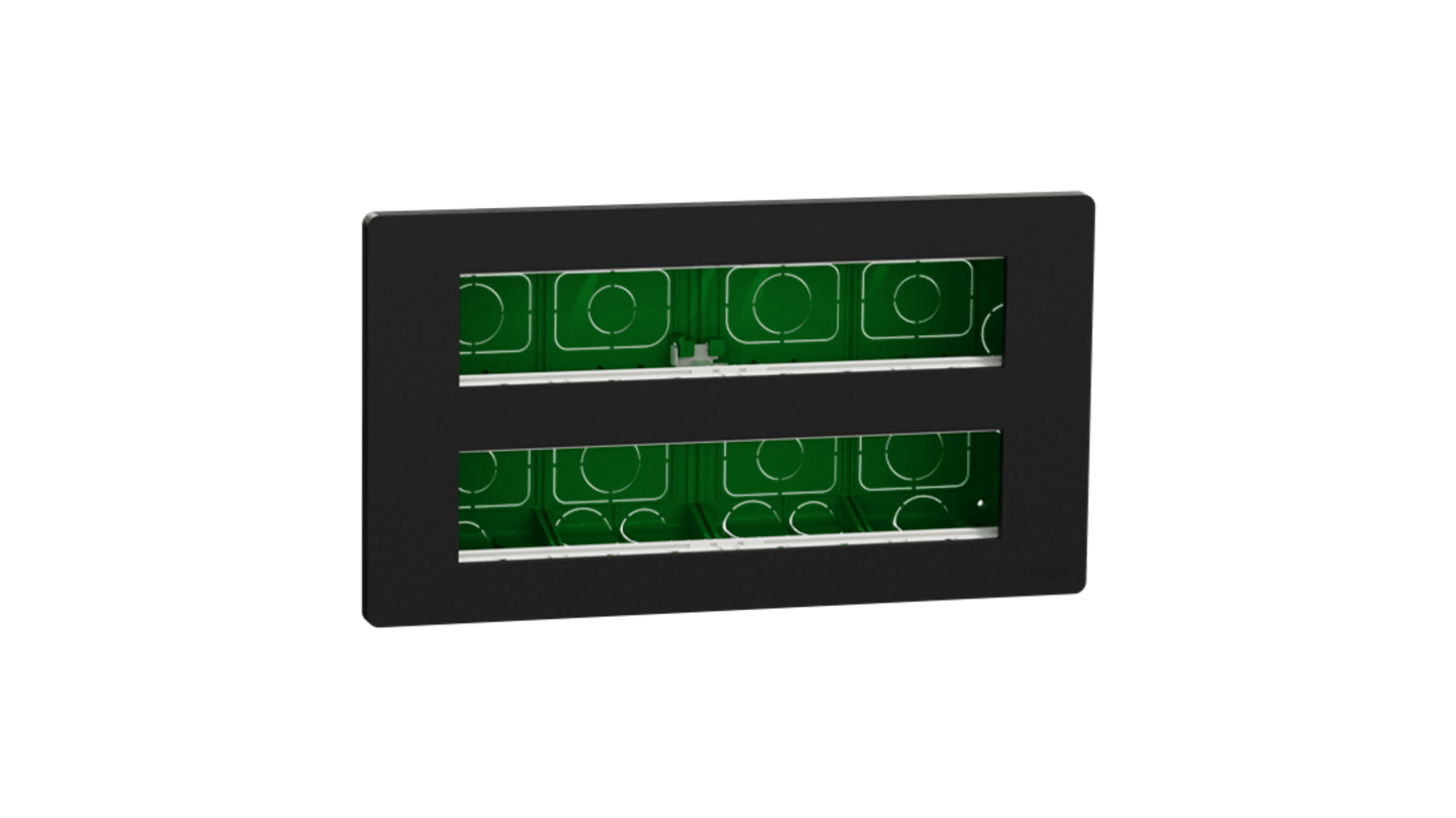 Schneider Electric New Unica Anthracite Grey ABS Back Box Mounting Frame, Flush Mount Mount, 165 x 300 x 62mm