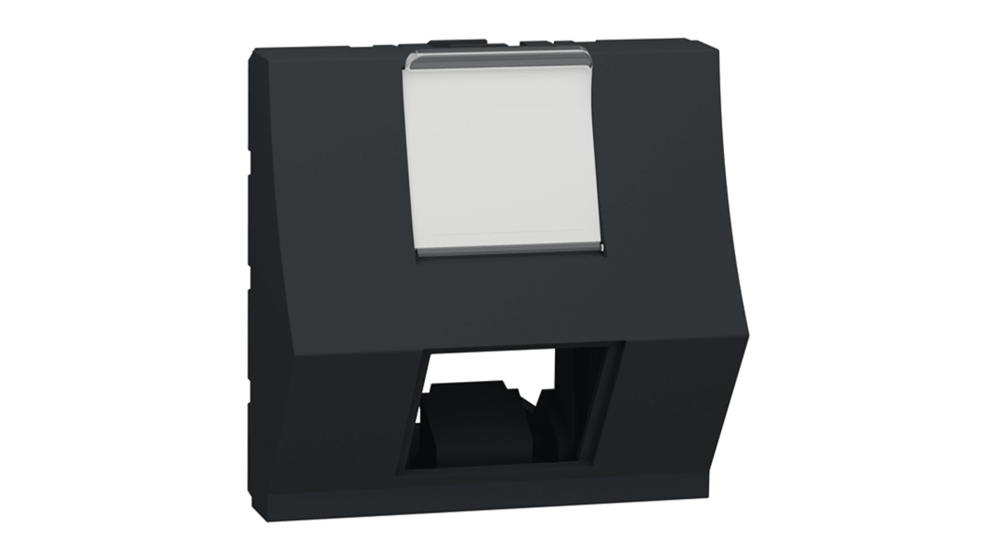 Schneider Electric New Unica Series Socket RJ45 Connector, Flush Mount Angled 1 Port