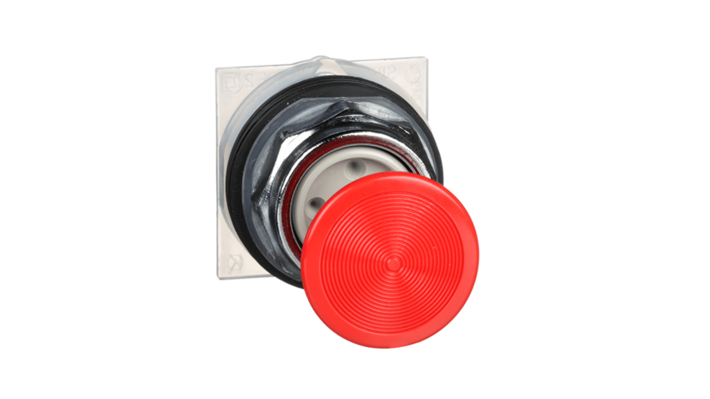 Schneider Electric 9001 Series Red Spring Return Push Button Head, 30mm Cutout
