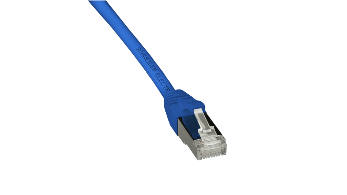 Schneider Electric 500mm超六类屏蔽网线, S/FTP屏蔽, 蓝色聚乙烯护套, Actassi系列