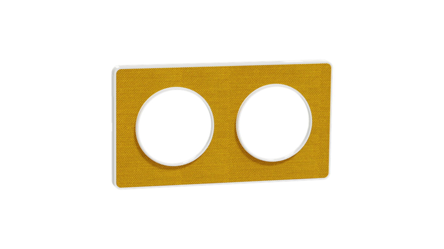Schneider Electric Yellow 2 Gang Cover Plate