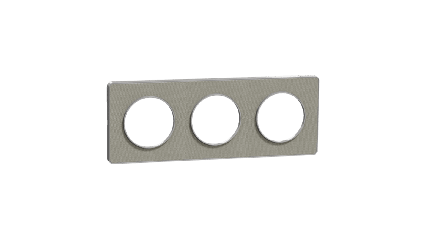 Schneider Electric Grey 3 Gang Cover Plate