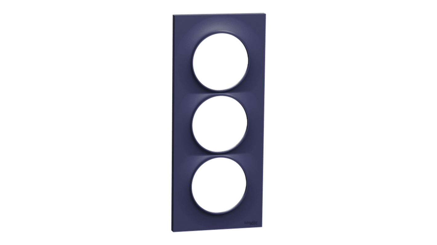 Schneider Electric Blue 3 Gang Cover Plate
