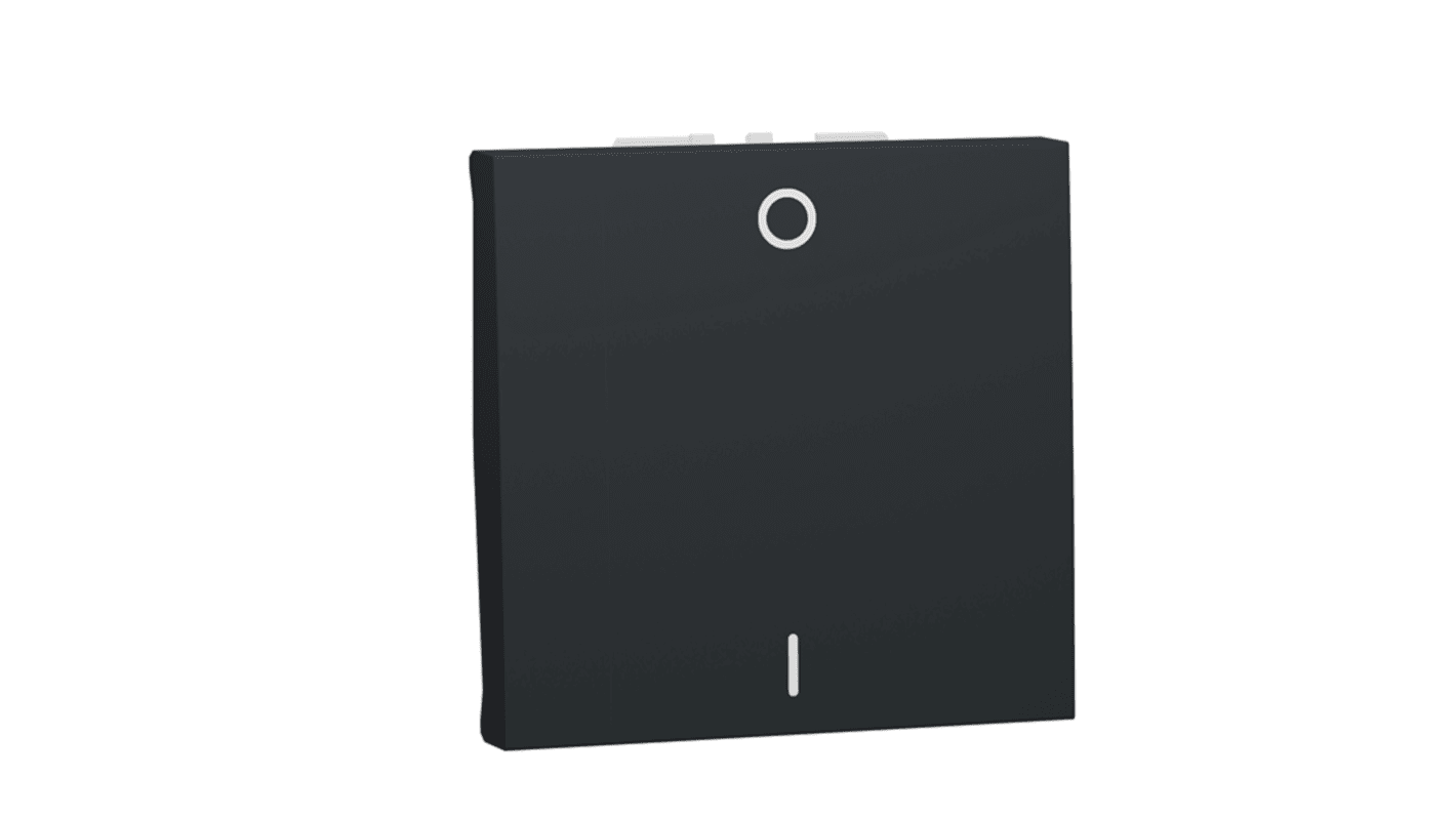 Schneider Electric Anthracite Rocker Light Switch, 1 Way, 1 Gang, Unica