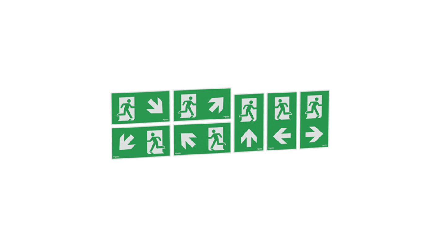 Schneider Electric 安全标签 , ,标签内容"方向" ,绿色，白色 ,140mm宽 x 260mm高