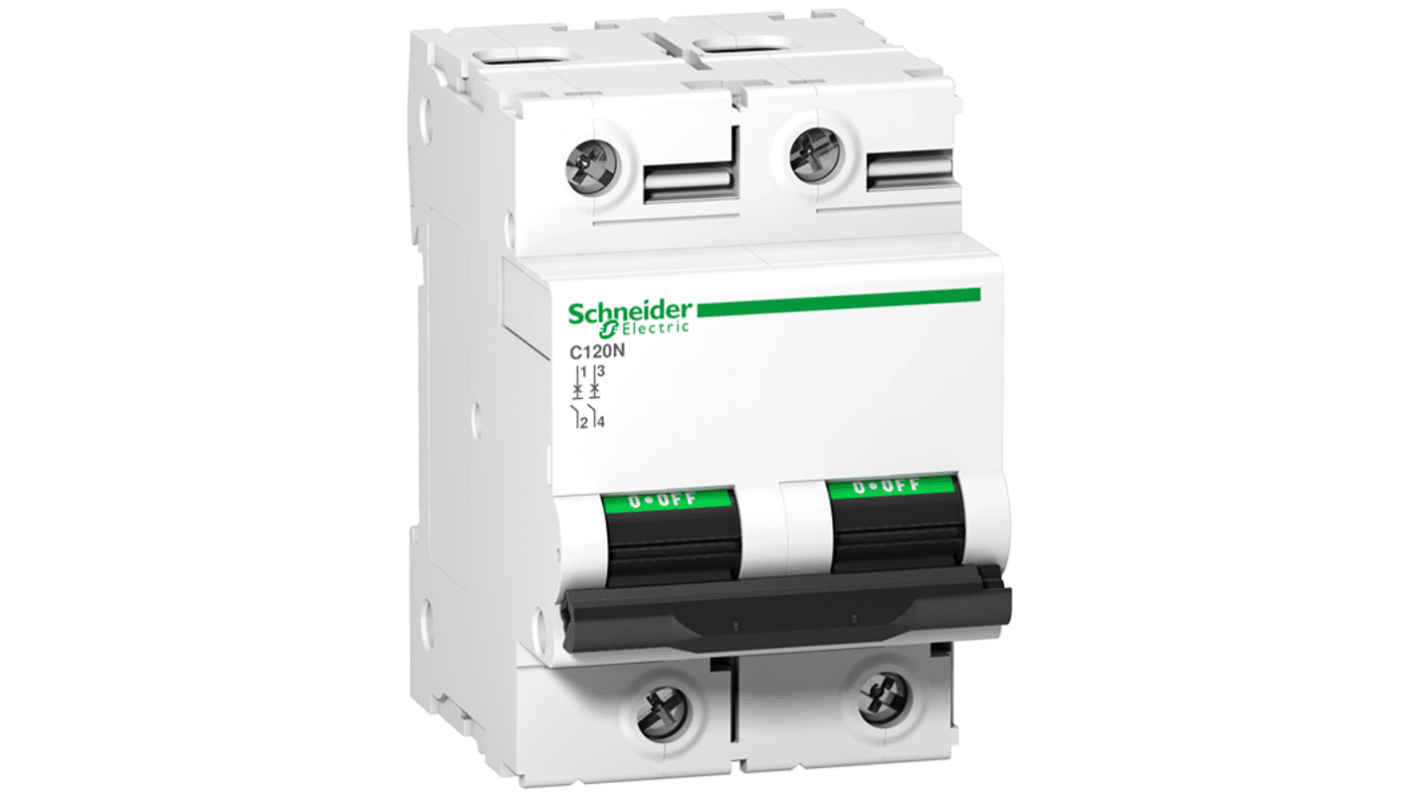 Schneider Electric Acti9 Electronic Circuit Breaker 63A 250V A9N183, Clip-On Type B