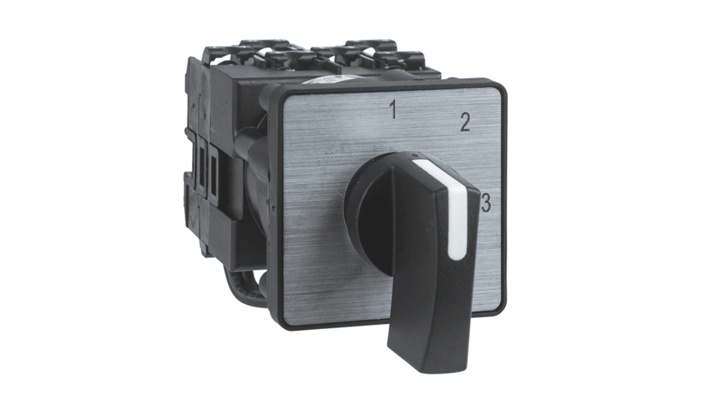 Schneider Electric, 3P 30° Changeover Cam Switch, 230V (Volts), 12A, Handle Actuator