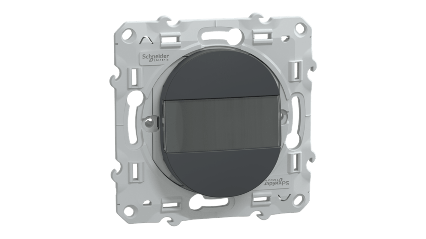 Schneider Electric 翘板开关网格模块 开关插件模块, Ovalis C系列, 10A, 无烟煤色