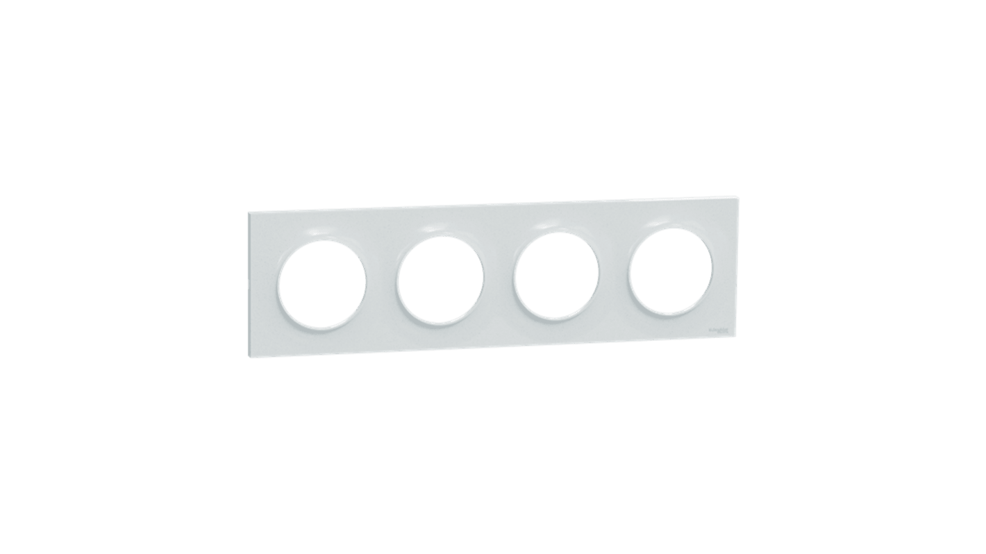 Schneider Electric White 4 Gang Cover Plate