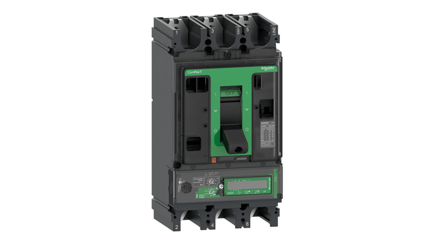 Schneider Electric, ComPacT MCCB 3P 400A, Breaking Capacity 10 kA, Fixed Mount