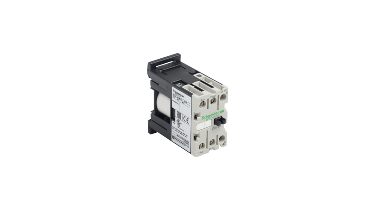 Schneider Electric 控制继电器, 触点10 A, 2 常开, CA2SK系列