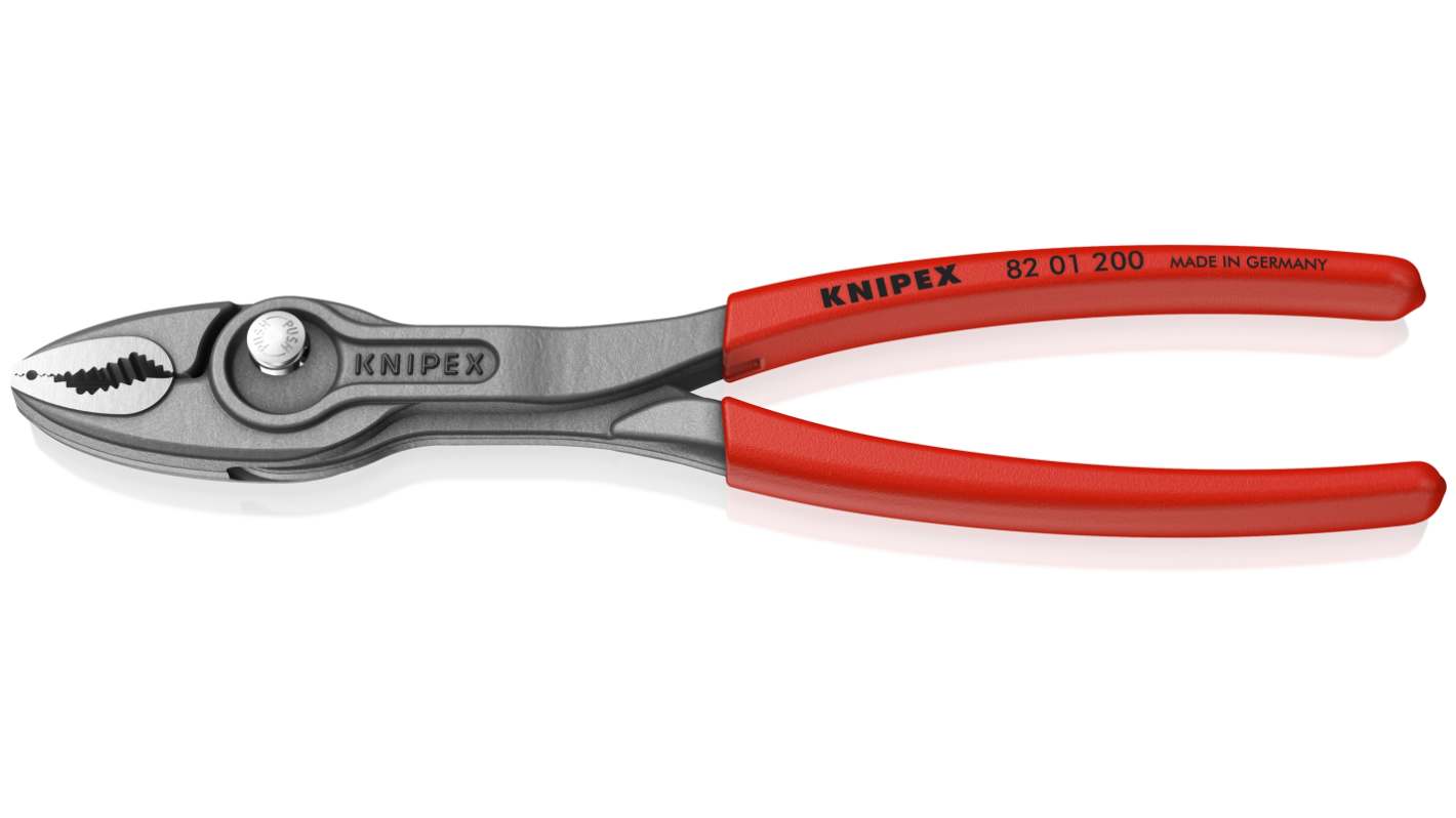 Knipex 82 01 200 SB Gripping Pliers, 200 mm Overall, Pointed, Straight Tip