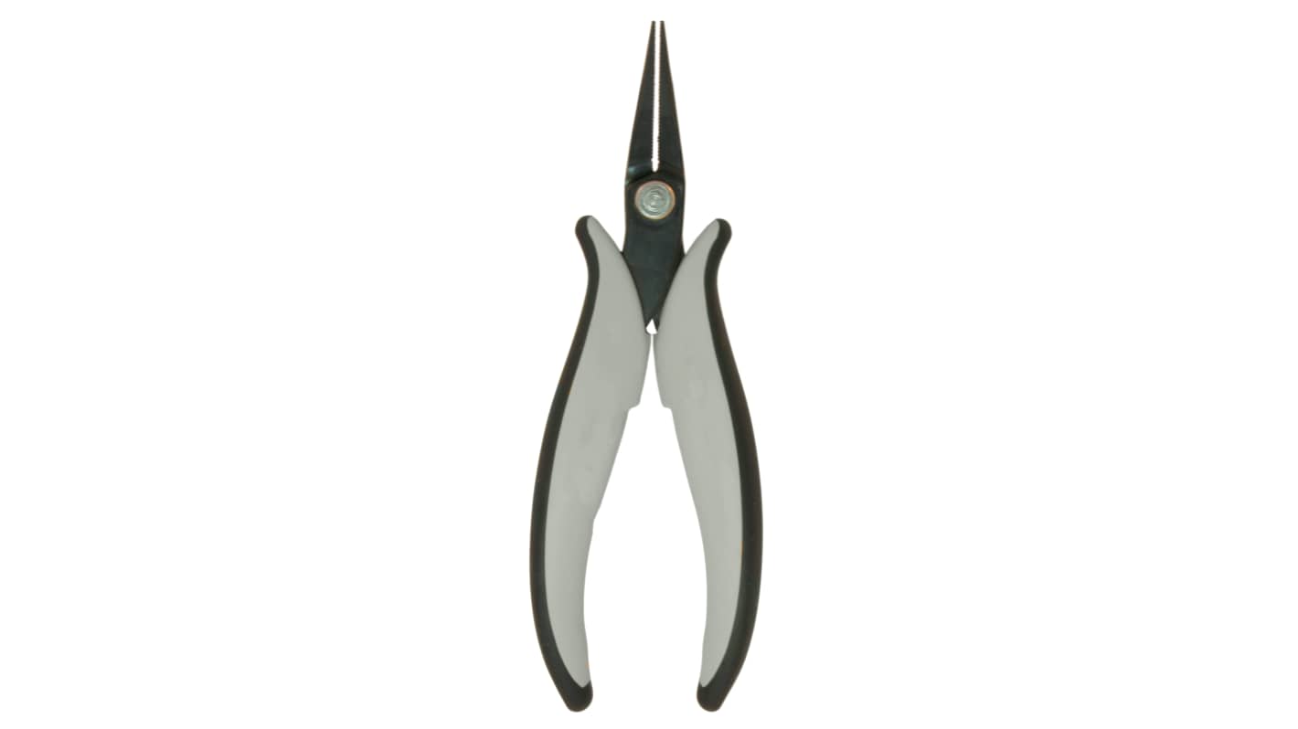 RS PRO Nose pliers, 160mm Overall, Pointed, Rounded Outside Tip, 28mm Jaw, ESD