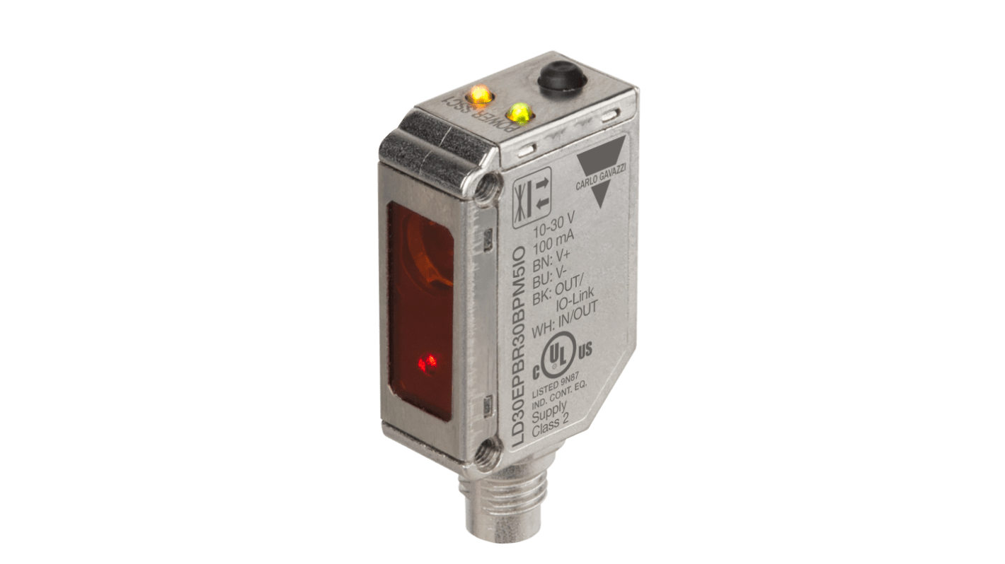 Carlo Gavazzi Through Beam Photoelectric Sensor, Rectangular Sensor, 300 mm Detection Range IO-LINK
