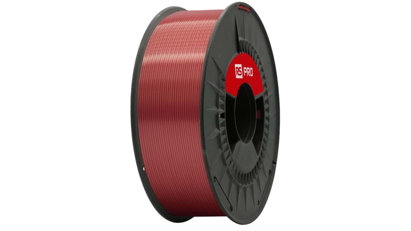 RS PRO 2.85mm Scarlet PLA 3D Printer Filament, 1kg
