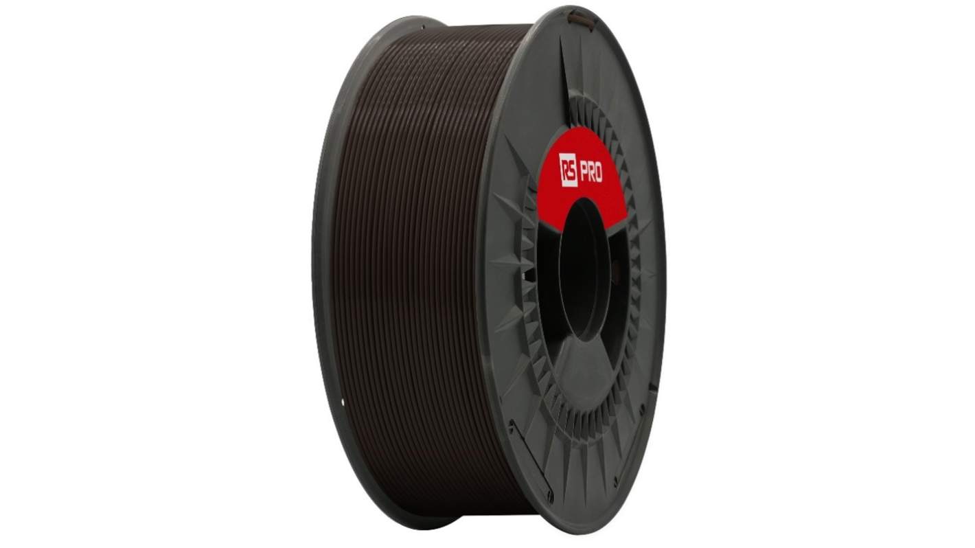 RS PRO 2.85mm Black PLA 3D Printer Filament, 1kg