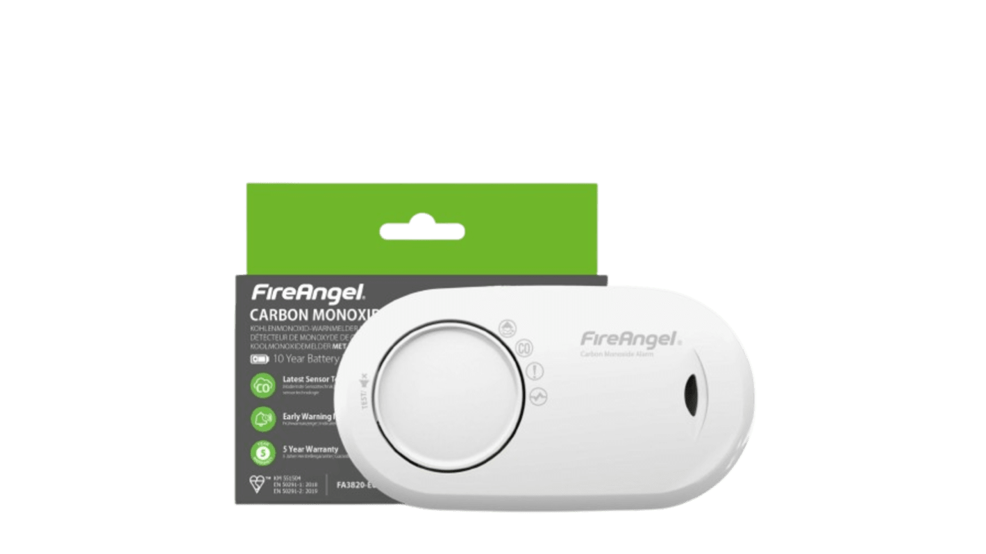Detector de humos FireAngel Safety Technology Limited serie FA3322, presión sonora 85dB, 3V dc