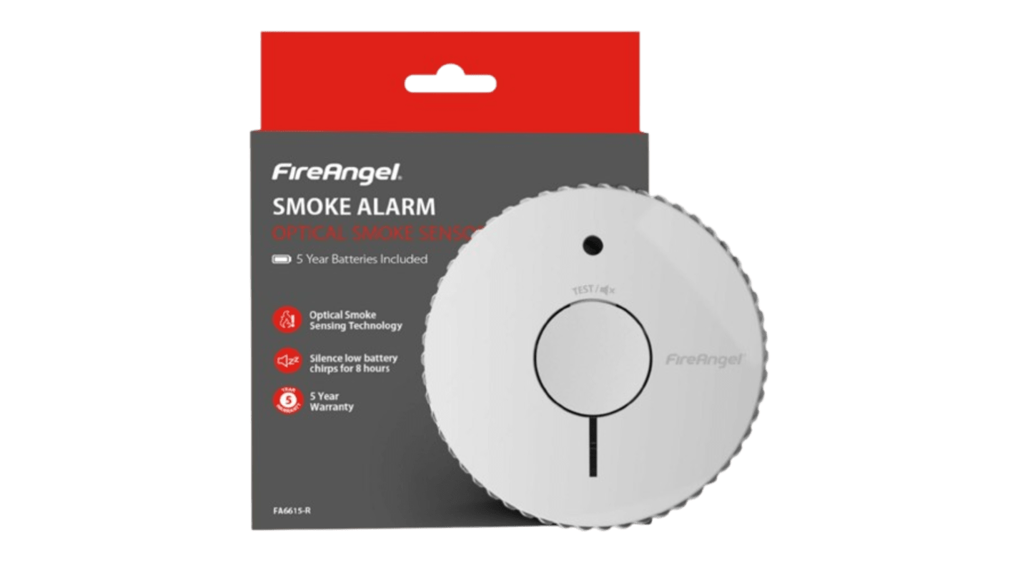 Alarm dymowy, seria: FA6615, typ: Czujka dymu, 85dB, 3V dc, Tworzywo sztuczne ABS