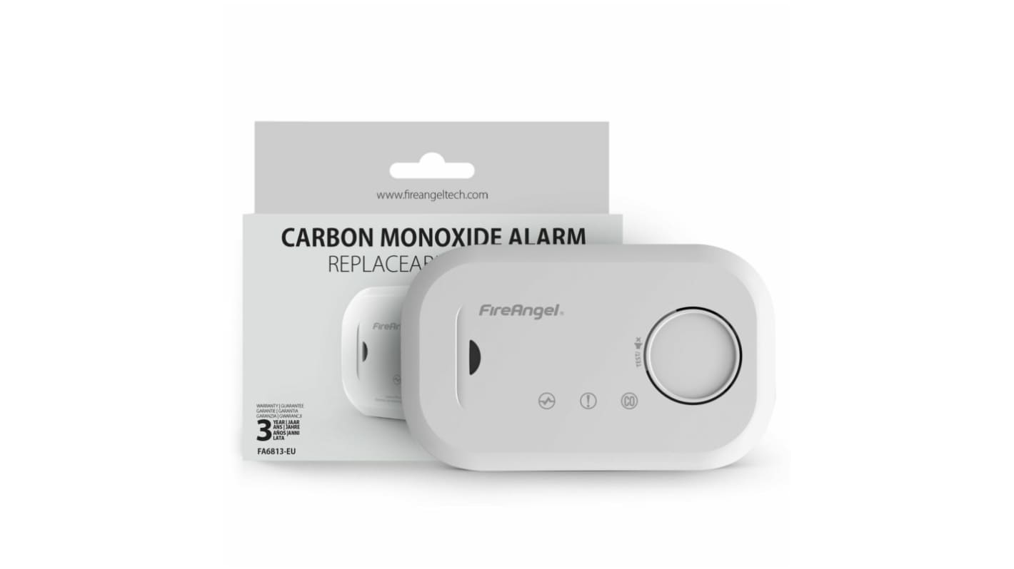 Alarm dymowy, seria: FA6813, typ: Czujka dymu, 85dB, 3V dc, Tworzywo sztuczne ABS