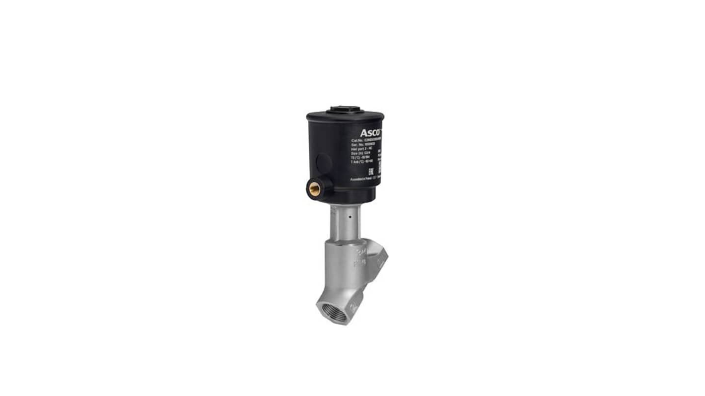 EMERSON ? ASCO Angle Seat type Pneumatic Actuated Valve, G 1/2in to G 1/2in, 10 bar