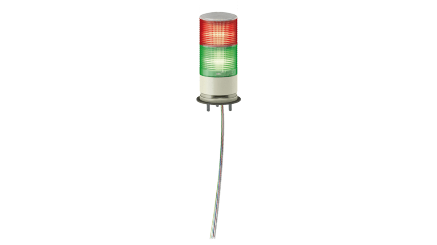 Schneider Electric Harmony Series Green, Orange, Red Buzzer Signal Tower, 3 Lights, 24 V, Base-mounted
