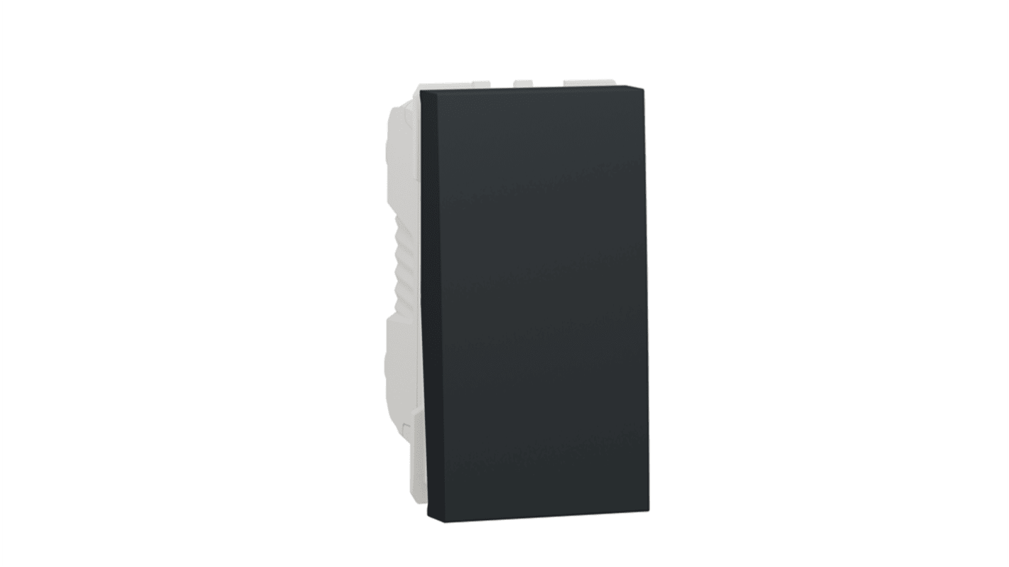Schneider Electric Anthracite Rocker Light Switch, 2 Way, 1 Gang, Unica