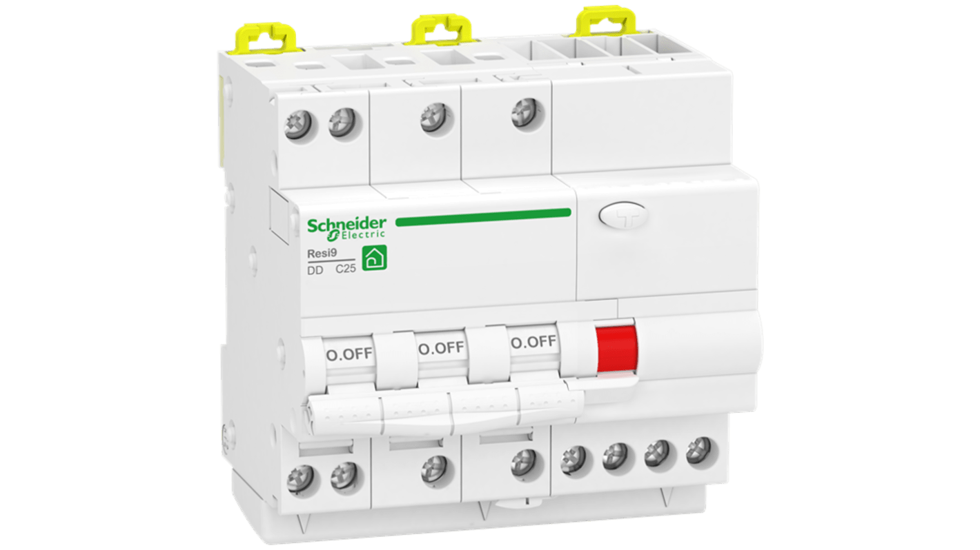 Schneider Electric Resi9 Electronic Circuit Breaker 16A R9PDCS, Clip-On Type C