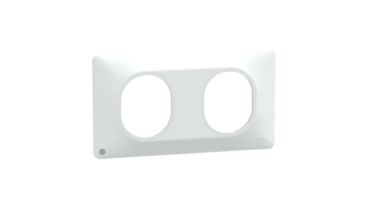 Schneider Electric White 2 Gang Cover Plate