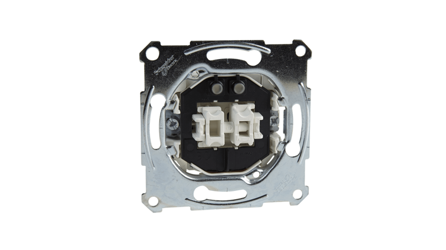 Schneider Electric 1 Way Silver Rocker Switch Grid Module 16A, Merten Series